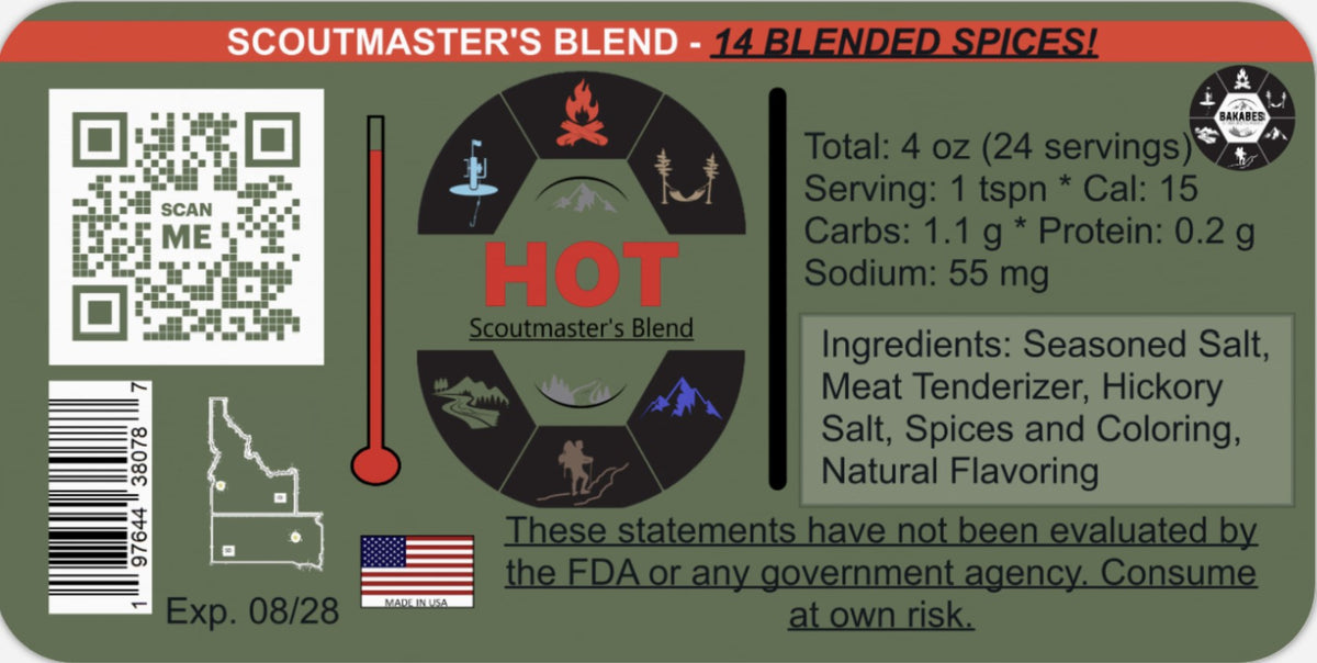 Scoutmaster's Blend Hot - All-Purpose Camping & Outdoor Spice Seasoning